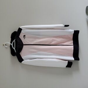 The North Face Women's Oversized Long Zip Up Colorblock Hoodie Sweatshirt Sz S